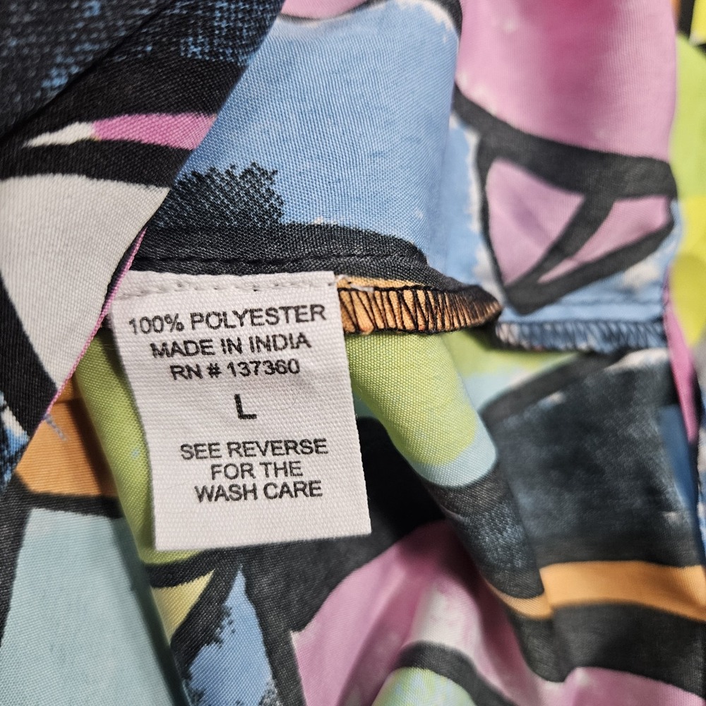 Live 4 Truth Colorful Wearable Art Button Up Midi‎ Shirt Dress Size Large - Picture 4 of 8